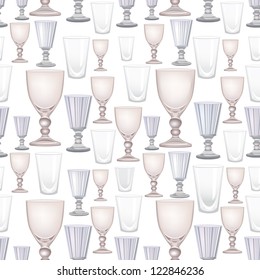 seamless pattern of the glasses. party background.