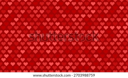 A seamless pattern with glittering red hearts