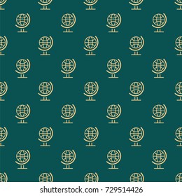 seamless pattern with globe graphic
