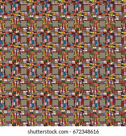 Seamless pattern with globe icon for background.
