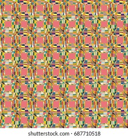 Seamless pattern with globe icon for background.