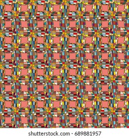 Seamless pattern with globe icon for background.