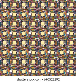 Seamless pattern with globe icon for background.