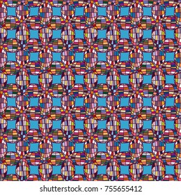 Seamless pattern with globe icon for background.