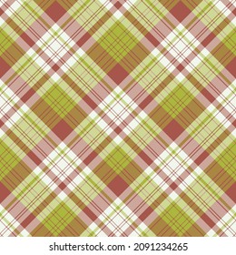 Seamless pattern in glorious green and red-brown colors for plaid, fabric, textile, clothes, tablecloth and other things. Vector image. 2