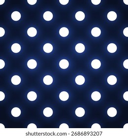 Seamless pattern with glowing circles. Neon geometric background. Vector illustration