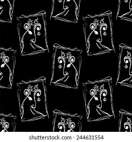 seamless pattern with goat