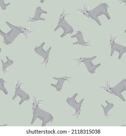 Seamless pattern goat  Domestic animals colorful background  Vector illustration for textile prints  fabric  banners  backdrops   wallpapers 