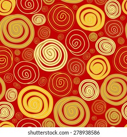 seamless pattern with gold abstract circle. vector