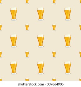 seamless pattern gold beer