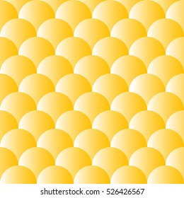 Seamless pattern with gold circles. Abstract background. Vector illustration. Pattern for the wrapping, home decor, website, brochures and presentations in a modern style and bright color