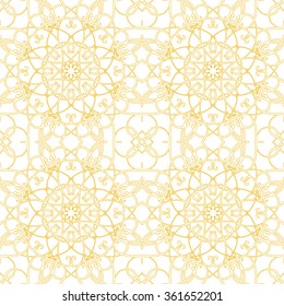 Seamless pattern gold Kaleidoscope