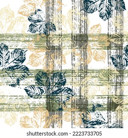 Seamless pattern with gold leaf, autumn leaves background. Background for textile or book covers, Wallpaper, design, graphics, printing, hobby, invitation. Vector illustration EPS 10