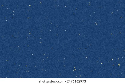 Seamless pattern of gold leaf on navy blue washi paper. Vector file has pattern registration in swatch.