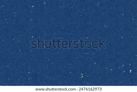 Seamless pattern of gold leaf on navy blue washi paper. Vector file has pattern registration in swatch.