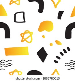 seamless pattern gold. The modern design style.The creative design wallpaper, background for greeting cards, posters, stickers and seasonal design. Isolated on white background