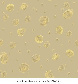Seamless pattern of gold point randomly. Slightly desaturated yellow background. For your design. Vector.