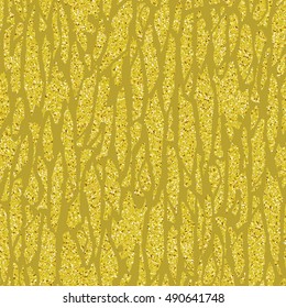 Seamless pattern. Gold realistic surface. Golden cracked nugget. Vector illustration