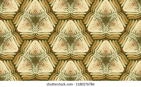 Seamless pattern of gold shades. Cellular structure.