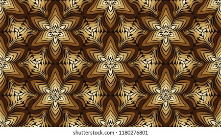 Seamless pattern of gold shades. Cellular structure.