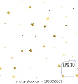 Seamless pattern with gold stars