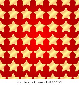 seamless pattern of gold stars on a red background.holiday background.vector
