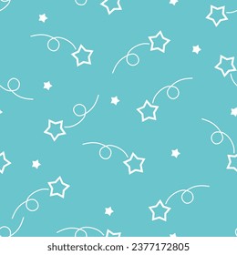 Seamless pattern gold stars on blue background, print on paper, packaging, textile, bed linen, fabric, wrapping paper, Christmas design, gifts.