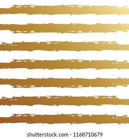Seamless pattern with gold and white striped. Hand drawn black and yellow paint strokes. Grunge style. Hand-drawn stripes, brush strokes, stars. Beautiful vector fashionable floral exotic background.