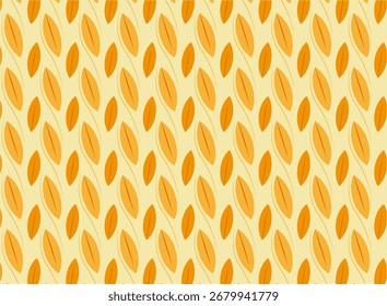 Seamless pattern of golden autumn leaves.