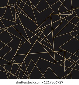 Seamless pattern with a golden broken line for your projects