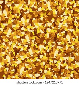 Seamless pattern. Golden camouflage.