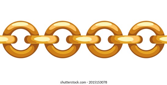 Seamless pattern golden chain. Beautiful jewelry precious necklaces.