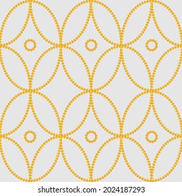 Seamless pattern with golden chain scales. Perfect for wallpapers, surface textures, textile.