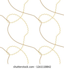 Seamless pattern with golden chains