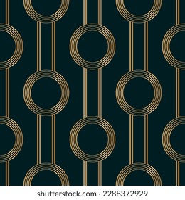 Art Deco Pattern Golden Minimalism Lines Vintage Geometric Arts