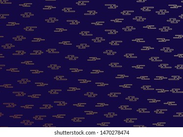 Seamless pattern of golden clouds in Chinese style.
