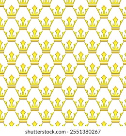 Motif harmonieux couronne dorée. Papier d'emballage, motif de tissu, décor