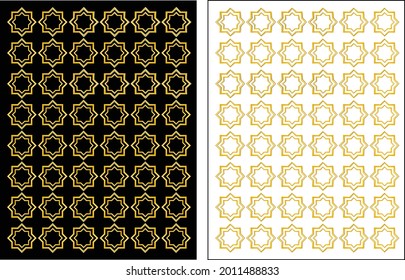 Seamless pattern golden lines, abstract background for islamic texture. vector eps10
