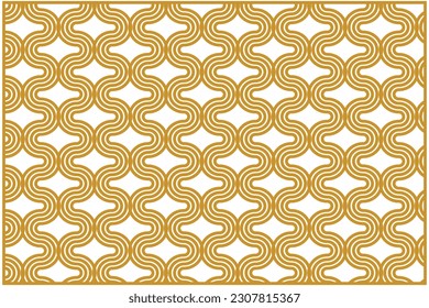 seamless pattern with golden ornament