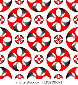 seamless pattern of golden ratio circle