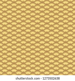 Seamless pattern of golden scales in chinese style. 
