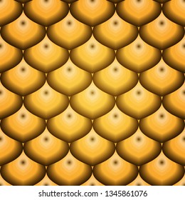 Seamless pattern with golden scales. Vector image. Eps 10