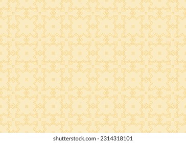 Nahtloses Muster mit goldenen Quadraten, Muster im Retro-Stil. und nahtlos. goldener Hintergrund