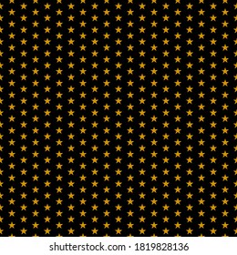 Seamless pattern golden star on black background