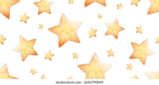 Patrón sin fisuras con estrellas doradas. Fondo de Vector para papel de regalo, diseño textil
