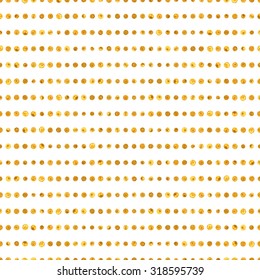 Seamless pattern of golden stripes on white background. Elegant pattern for background, textile, paper packaging and other design. Vector illustration.