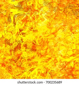 Seamless pattern. Golden texture with decorative elements. Abstract vector background for web page, banners, fabric, home decor, wrapping