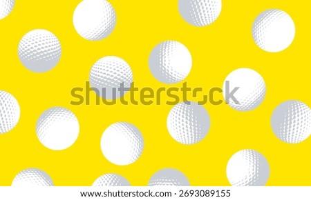 Seamless pattern with golf balls. Wallpaper golf club. Great for digital design, web backgrounds, wrapping paper, and modern sports graphics.