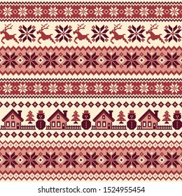 Seamless pattern of the good Nordic-style,