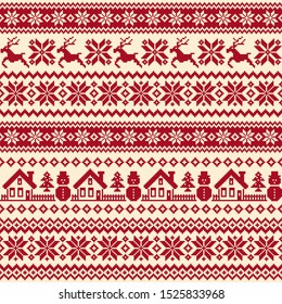 Seamless pattern of the good Nordic-style,